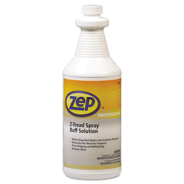 Zep ZTread BuffSolution Spray, Neutral, 1 qt Bottle, PK12, 12PK 1041424 Zoro